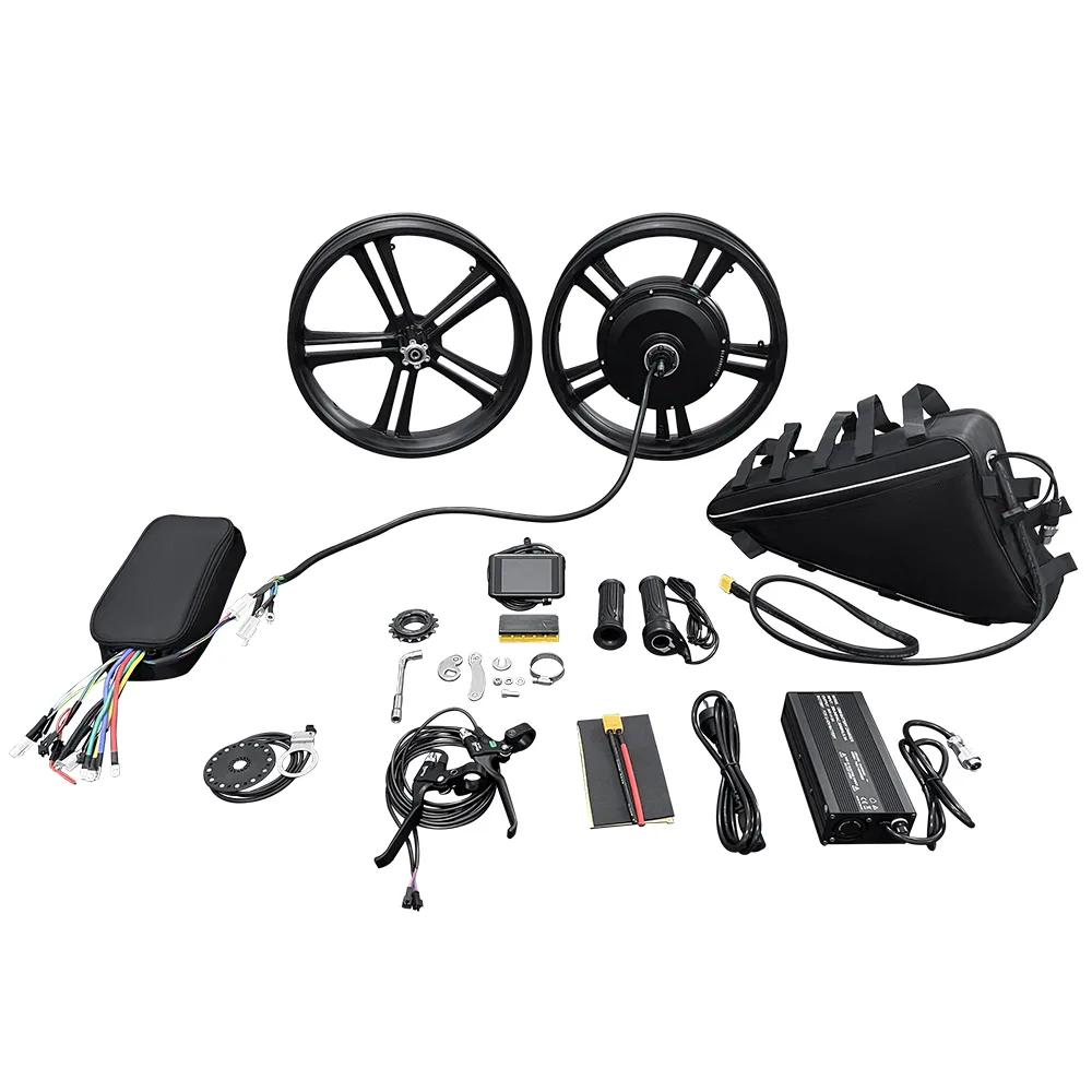 20x4 inch 72V 3000W hub motor wheel with 36H 12g spokes